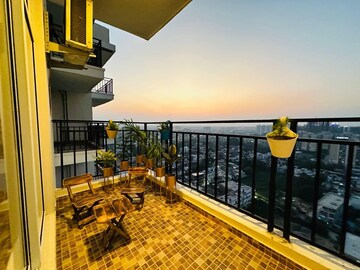 Balcony in 3 BHK Apartment at Omaxe The Palace, Gomti Nagar – for Rent