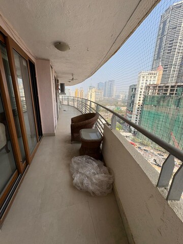Balcony in 3 BHK Apartment at Lokhandwala Harmony, Worli – for Rent