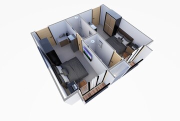 Floor Plan in Studio Apartment at Saarrthi Skybizz, Mahalunge – for Sale