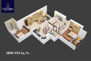 Floor Plan in 2 BHK Builder Floor at Dalecon Elite Platinum, Lohegaon – for Sale