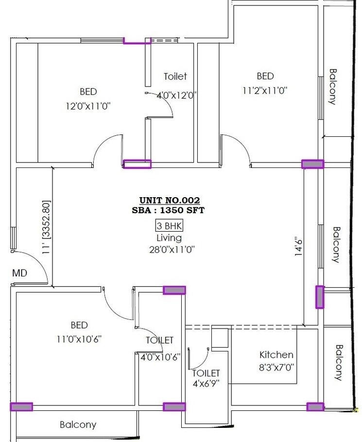 Map Location, sarjapur 3 Bedroom 1350 Sq.Ft. Apartment In Sarjapur Bangalore 8111962