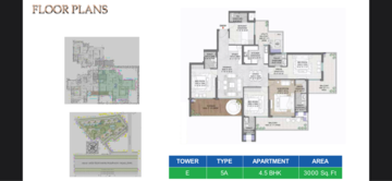 Floor Plan in 3 BHK Apartment at M3M Mansion, Sector 113 – for Sale