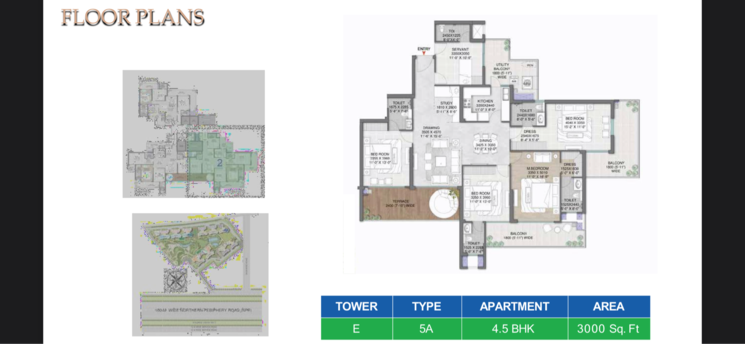 Floor Plan, m3m-mansion 3 Bedroom 2080 Sq.Ft. Apartment In Sector 113 Gurgaon 8112129
