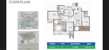Floor Plan in 3 BHK Apartment at M3M Mansion, Sector 113 – for Sale