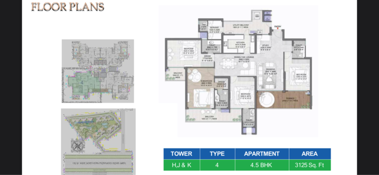 Floor Plan, m3m-mansion 3 Bedroom 2080 Sq.Ft. Apartment In Sector 113 Gurgaon 8112129