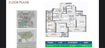 Floor Plan in 3 BHK Apartment at M3M Mansion, Sector 113 – for Sale