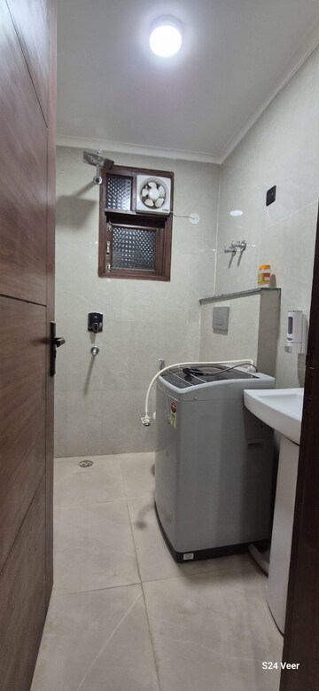 Bathroom in 3 BHK Builder Floor at Chattarpur – for Rent