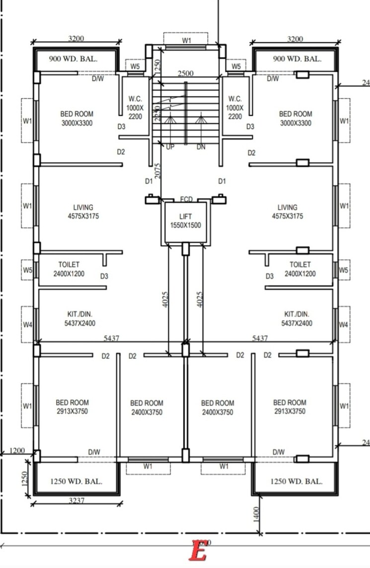 Floor Plan, new town action area 1 3 Bedroom 1250 Sq.Ft. Apartment In New Town Action Area 1 Kolkata 8114653