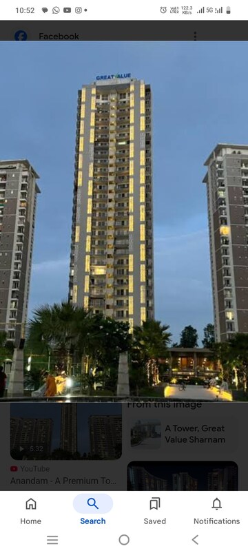 3 BHK Apartment For Rent in Great Value Sharanam Sector 107 Noida  8114965