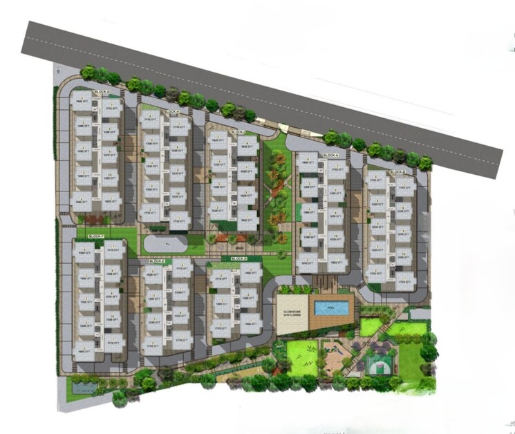 Master Plan, aspire-spaces-ameya 3 Bedroom 1715 Sq.Ft. Apartment In Miyapur Hyderabad 8115282