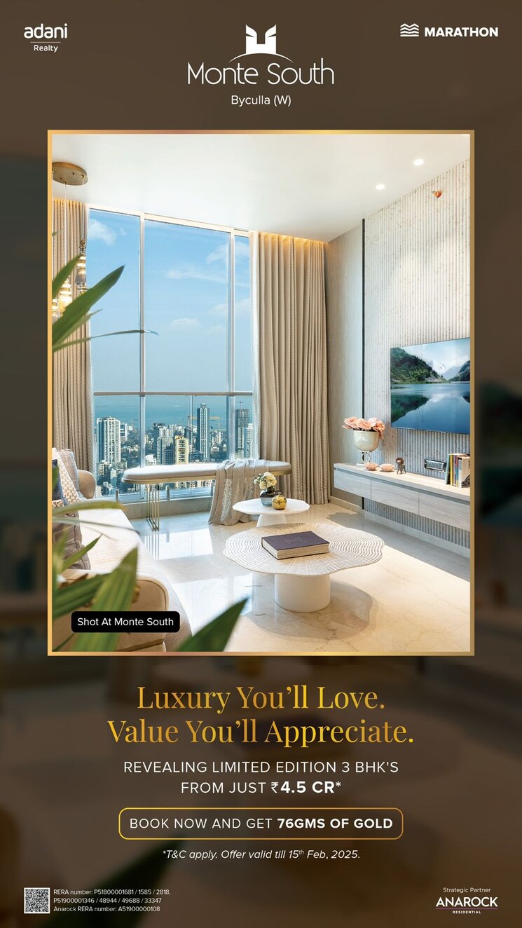 Master Bedroom, marathon-monte-south 2 Bedroom 941 Sq.Ft. Apartment In Byculla West Mumbai 8116094