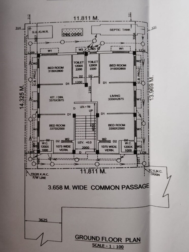 Floor Plan, behala 2 Bedroom 800 Sq.Ft. Apartment In Behala Kolkata 8116145
