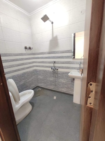 Bathroom in 2 BHK Builder Floor at Chattarpur – for Rent
