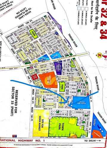  Plot – Map Location View at Sector 34 - for Sale