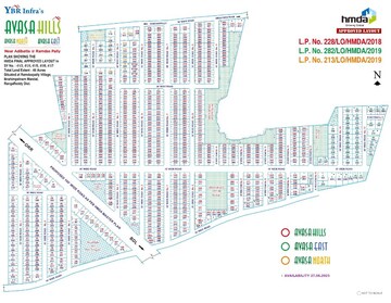 Plot – Map Location View at YBR Avasa Hills, Adibatla - for Sale