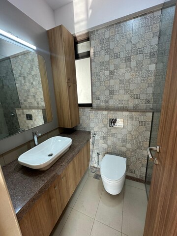 Bathroom in 3 BHK Apartment at Shapoorji Pallonji Vicinia, Powai – for Rent
