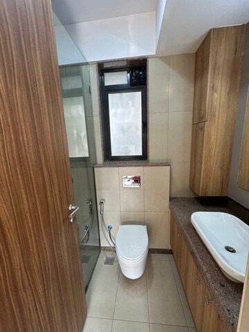 Bathroom in 3 BHK Apartment at Shapoorji Pallonji Vicinia, Powai – for Rent