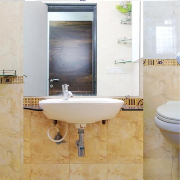 Bathroom in 3.5 BHK Apartment at Trikuta Tower, Powai – for Rent