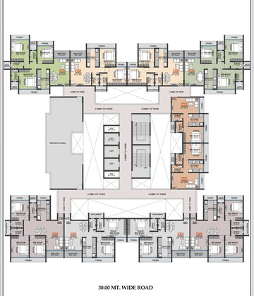 Floor Plan in 2 BHK Apartment at Millennium Flora, New Panvel Sector 17 – for Sale
