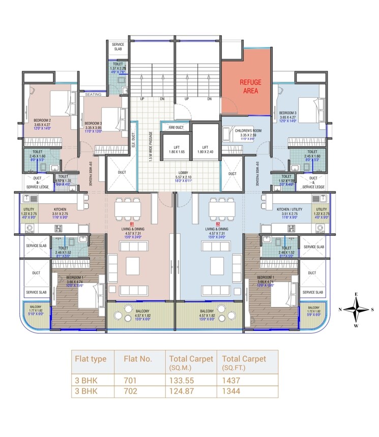 Floor Plan, tmv colony 3 Bedroom 1437 Sq.Ft. Apartment In Tmv Colony Pune 8119272