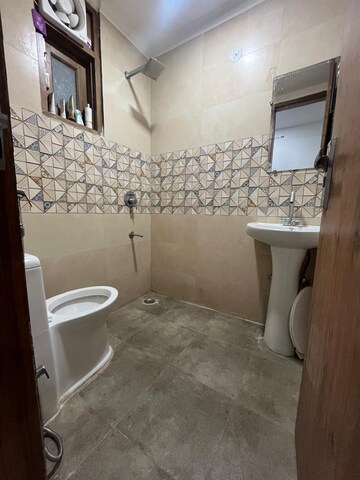 Bathroom in 2 BHK Builder Floor at Neb Sarai – for Rent