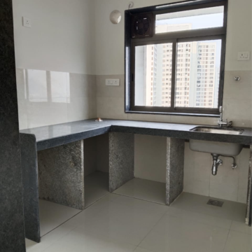 Kitchen in 1 BHK Apartment at Runwal Eirene Phase 2, Majiwada – for Rent