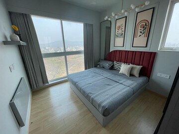 Bedroom in 1 BHK Apartment at Aurum Q Residences, Ghansoli – for Rent