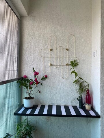 Balcony in 1 BHK Apartment at Aurum Q Residences, Ghansoli – for Rent