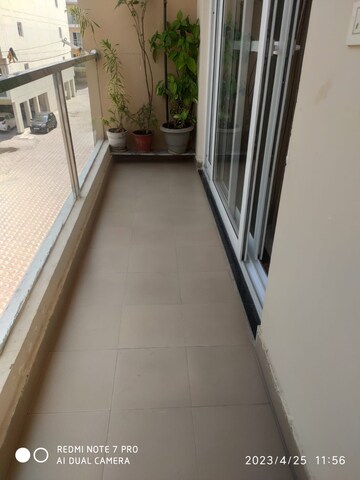 Balcony in 3 BHK Apartment at Motia Blue Ridge, Dhakoli Village – for Rent