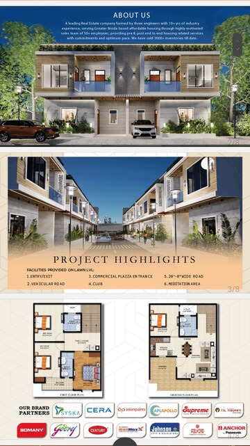 3 BHK Villa – Exterior View View at Sector 12 Greater Noida - for Sale