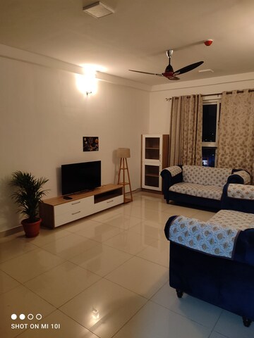 Living Room in 3 BHK Apartment at Pashmina Waterfront, Old Madras Road – for Rent
