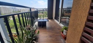 Balcony in 3 BHK Apartment at Crown Whistling Woods, Kokapet – for Rent