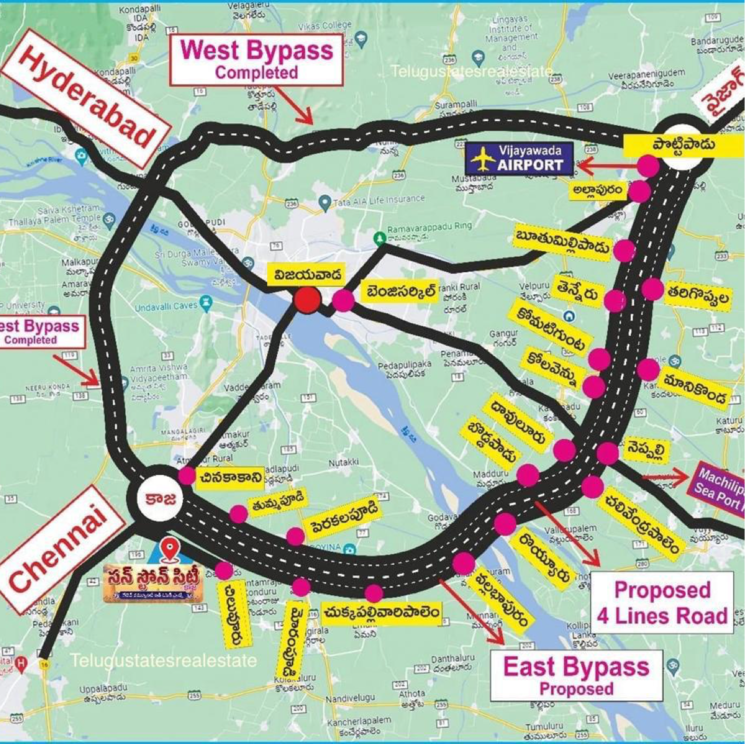 Map Location, sri-bhumi-eeshaanya 2 Bedroom 166 Sq.Yd. Independent House In Gosala Vijayawada 8122546