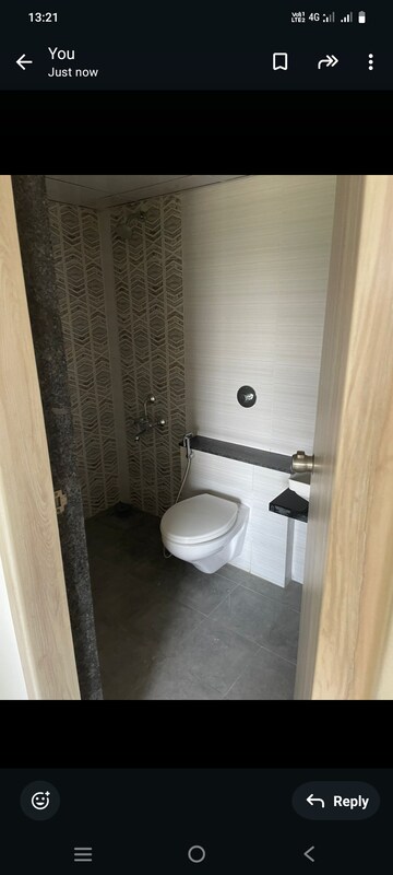 Bathroom in 2 BHK Apartment at Kohinoor Sapphire 2, Tathawade – for Rent