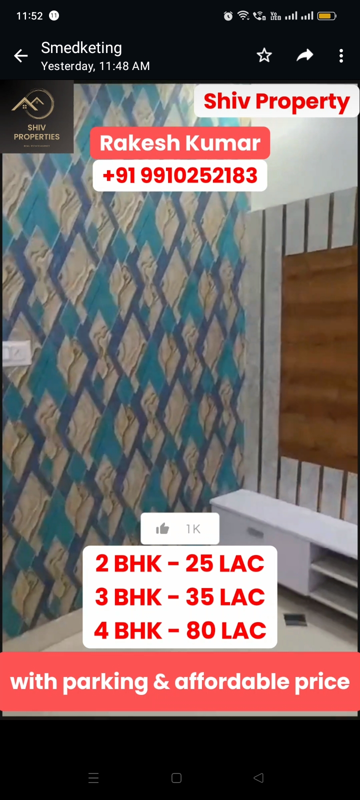 4 BHK Builder Floor For Sale in Raghu Nagar