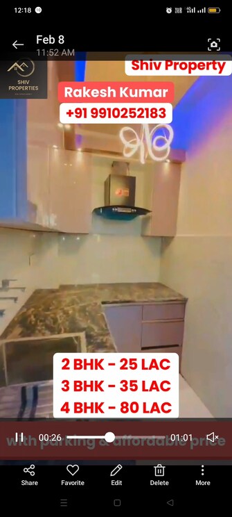 4 BHK Builder Floor For Resale in Raghu Nagar Delhi  8122978