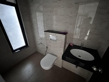 Bathroom in 3 BHK Apartment at Shapoorji Pallonji Sensorium, Hinjewadi – for Rent