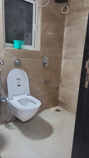 Bathroom in 1 BHK Apartment at Lashkaria Pearl, Jogeshwari West – for Rent