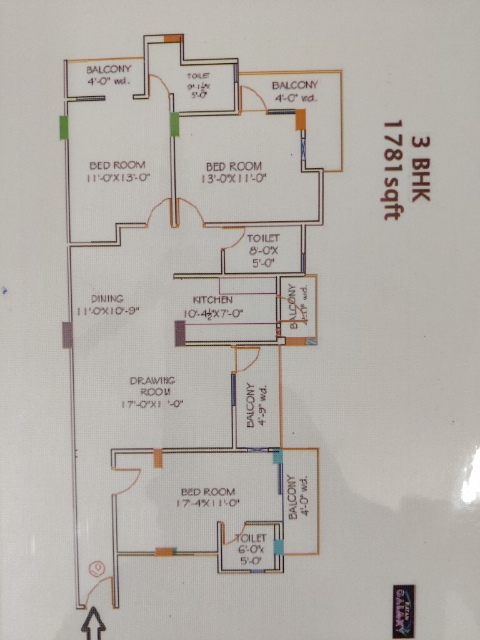 3 BHK Apartment For Sale in Ratan Galaxy