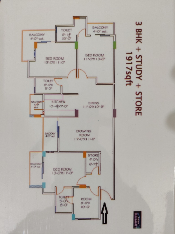 3.5 BHK + Pooja Room,Study Room Apartment For Sale in Ratan Galaxy