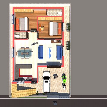 Floor Plan in 2 BHK Independent House at Keesara – for Sale