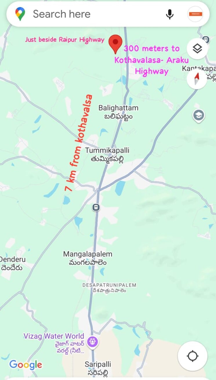 Map Location, kothavalasa  200 Sq.Yd. Plot In Kothavalasa Vizag 8125132