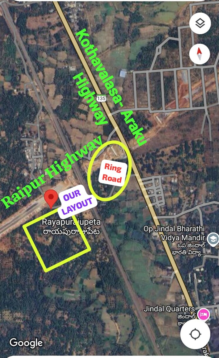 Map Location, kothavalasa  200 Sq.Yd. Plot In Kothavalasa Vizag 8125132