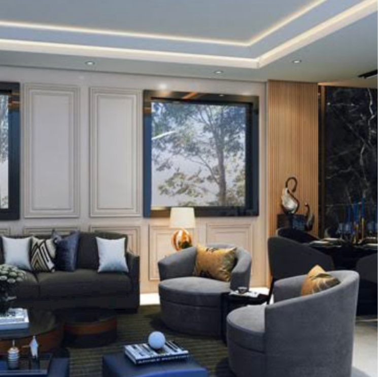 Living Room, unitech-arcadia 3 Bedroom 2300 Sq.Ft. Builder Floor In South City 2 Gurgaon 8125267