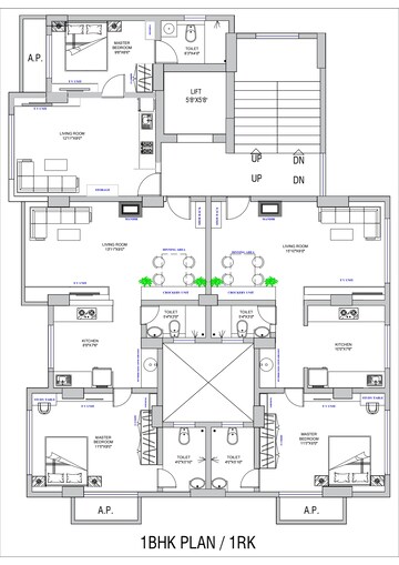 Floor Plan in 1 BHK Builder Floor at Sahyadri Classic, Palghar – for Sale