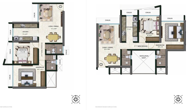 Floor Plan, tricity-aspire 2 Bedroom 1213 Sq.Ft. Apartment In Sector 34a Kharghar Navi Mumbai 8118313