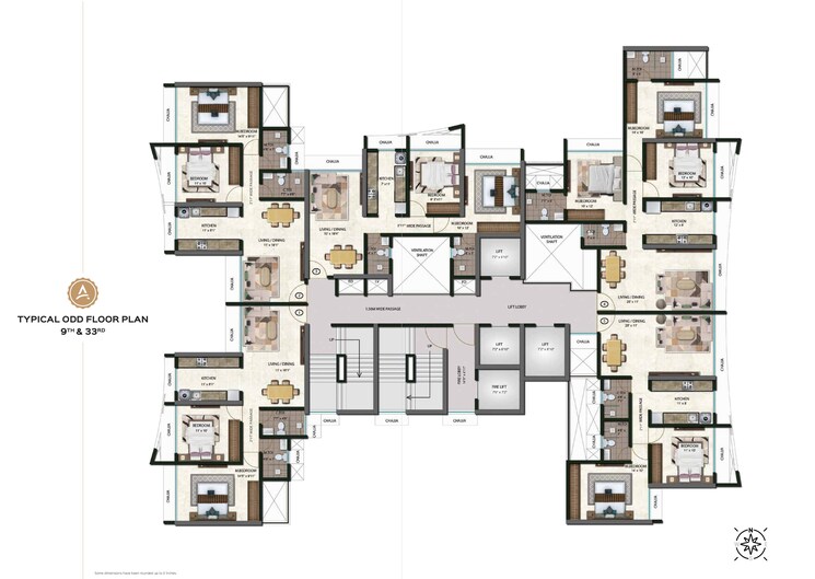 Floor Plan, tricity-aspire 2 Bedroom 1213 Sq.Ft. Apartment In Sector 34a Kharghar Navi Mumbai 8118313