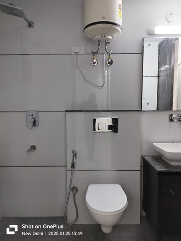 Bathroom in 3 BHK Builder Floor at Chattarpur – for Rent