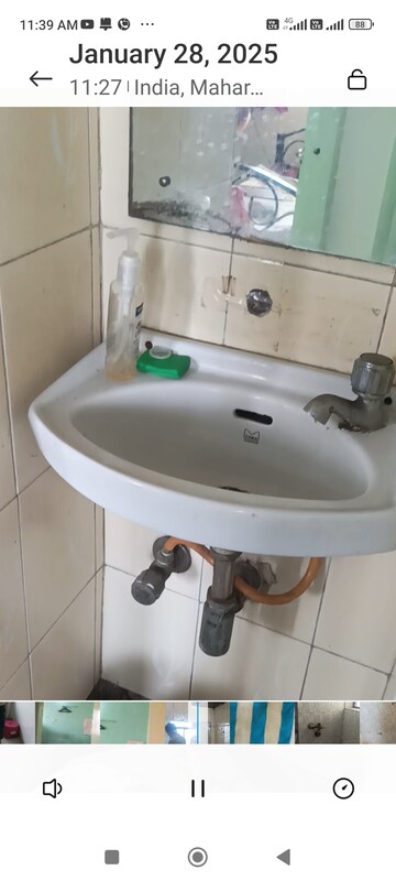 Bathroom in 1 BHK Apartment at Divine CHS Powai, Powai – for Rent