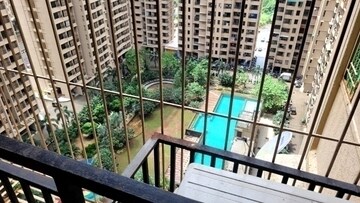 Balcony in 1 BHK Apartment at Raunak City Sector 4, Kalyan West – for Rent